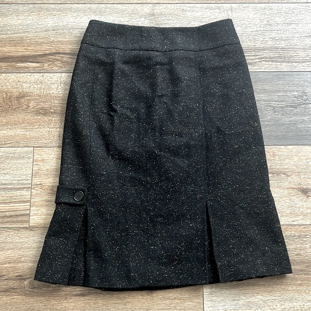 Women’s Wool Black and Rainbow Speckled Talbots Skirt